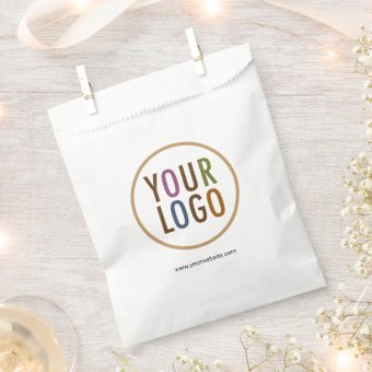 Custom Favor Bags with Company Logo Low Minimum | Zazzle