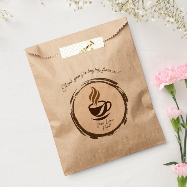 Custom Favor Bags with Logo | Cozy Coffee Branding (Sealed)