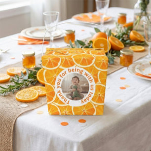 Custom Favor Box with Photo Citrus Slices 