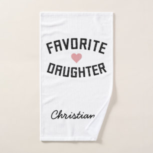 Custom Favorite Daughter Family Reunion Funny Hand Towel
