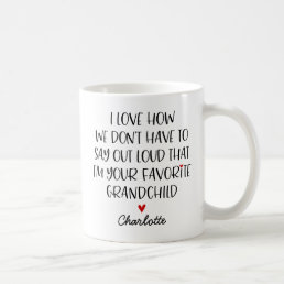 Custom Favorite Grandchild Coffee Mug