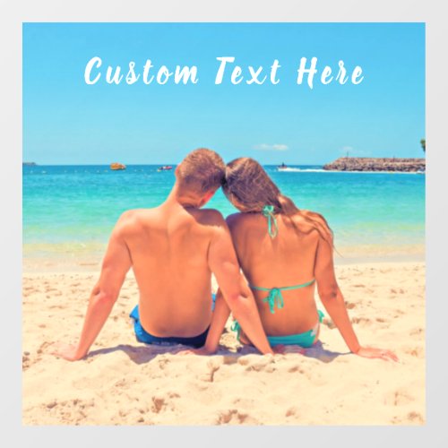 Custom Favorite Photo Window Cling with Text Name