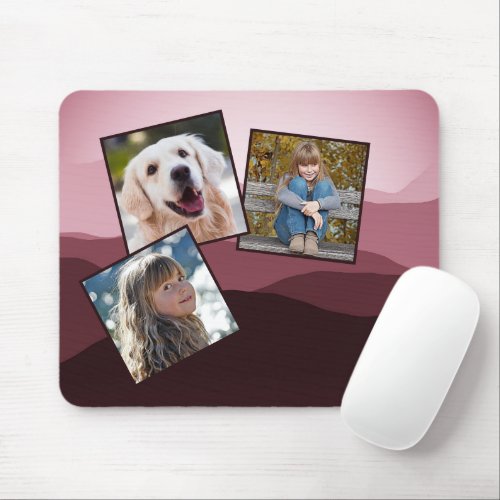 Custom Favorite Photos On Mauve Blush Pink Sunrise