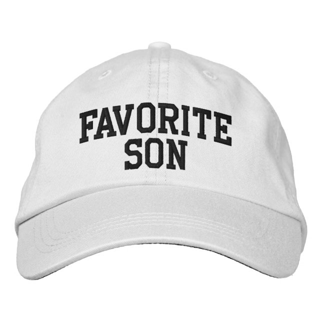 Custom Favorite Son Funny Birthday Gift for him Embroidered Baseball Cap (Front)