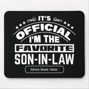 Custom Favorite Son In Law Official Funny Family Mouse Pad