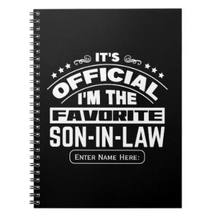 Custom Favorite Son In Law Official Funny Family Notebook