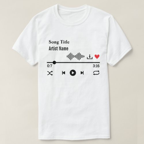 Custom Favorite SongArtist Name Gift For Birthday T_Shirt