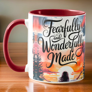Custom Fearfully Wonderfully Made Christian Women Mug