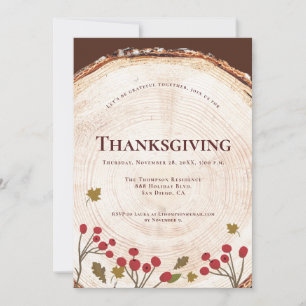 Custom Feast Thanksgiving Dinner Simple Invitation