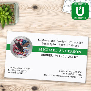 Custom Federal Police Military Border Patrol Logo  Business Card Magnet