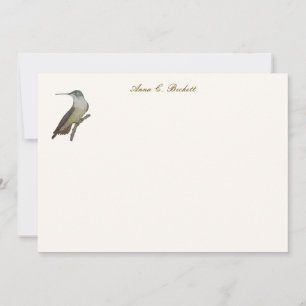 Custom Female Calliope Hummingbird Note Card