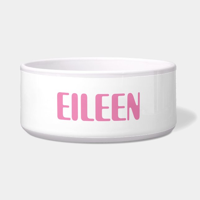 Custom female Dog Name queen Bowl (Front)