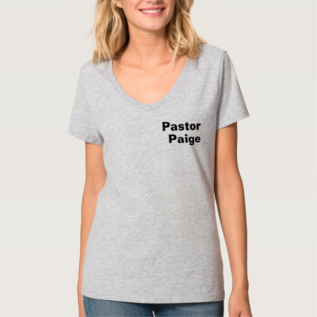 Custom Female Pastor T-Shirt (Front)
