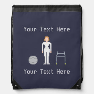 Custom Female Physiotherapy Drawstring Bag