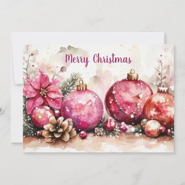 Custom festive Christmas Greeting Card (Front)