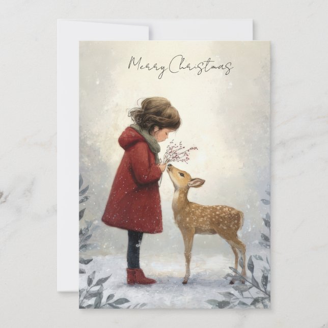 Custom Festive Christmas Greeting Card (Front)