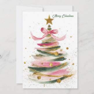 Custom festive Christmas Tree Greeting Holiday Card