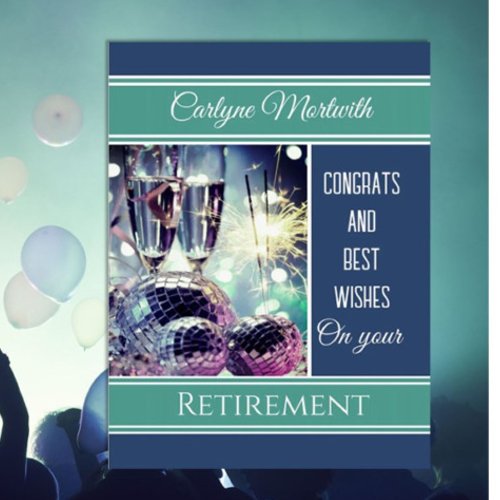 Custom Festive Congrats Retirement card