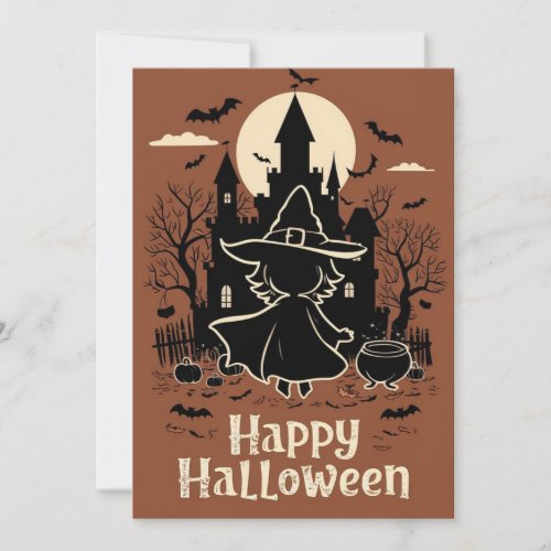 Custom Festive Happy Halloween Holiday Card