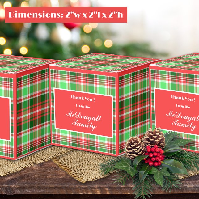 Custom Festive Red Green White Christmas Holiday  Favor Boxes (Creator Uploaded)