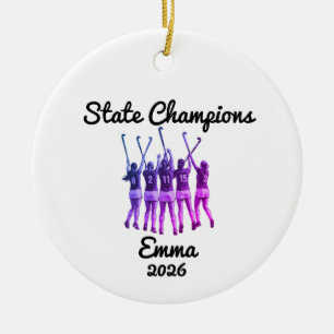 Custom Field Hockey Championship Ornament