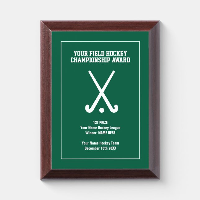 Custom field hockey championship sports award (Vertical)