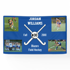 Custom Field Hockey Photo Collage Name Team Number Banner