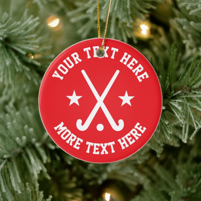 Custom field hockey sports Christmas tree ornament (Tree)