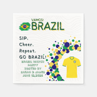Custom FIFA World Cup Brazil VAMOS! GO BRAZIL Napkins