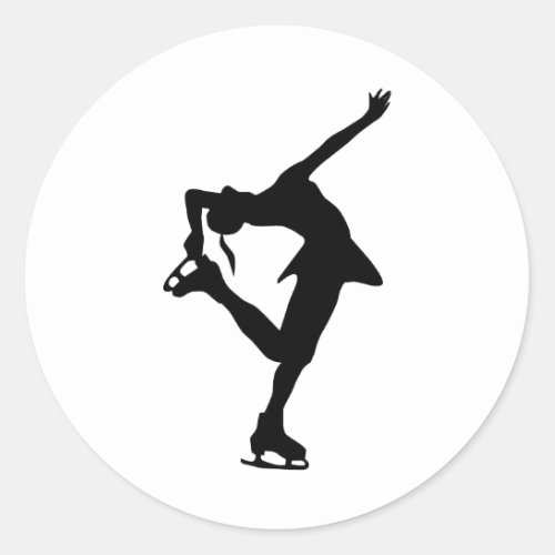 Custom Figure Skater Gifts Classic Round Sticker