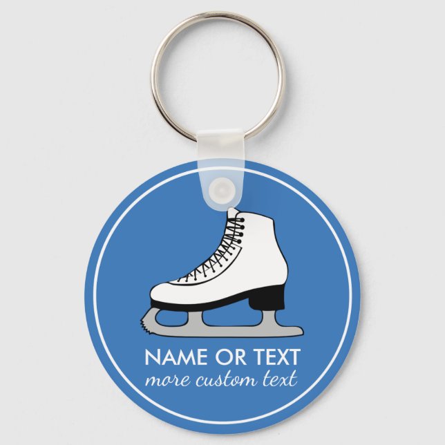 Custom Figure Skating Team Skater Name Keychain (Front)