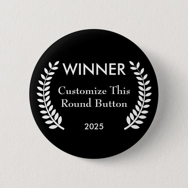 Custom Film Festival Winner Laurels Button Pin (Front)