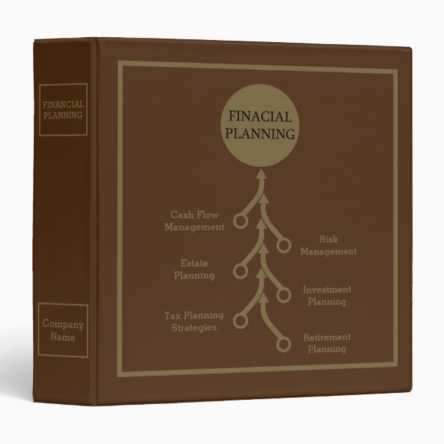 Custom Financial Planning 3 Ring Binder (Front/Spine)