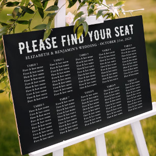 Custom Find Seat Til Death Wedding Seating Chart Foam Board