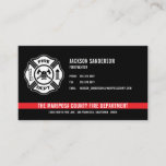 Custom Fire Department Firefighter Flag Logo Business Card