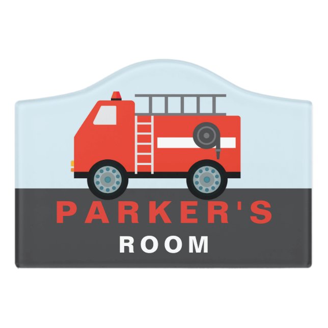 Custom Fire Truck Door Sign (Small Crest Front)