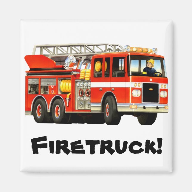 Custom Fire Truck Magnet (Front)