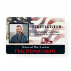 Custom Firefighter Employee Name ID Card Photo