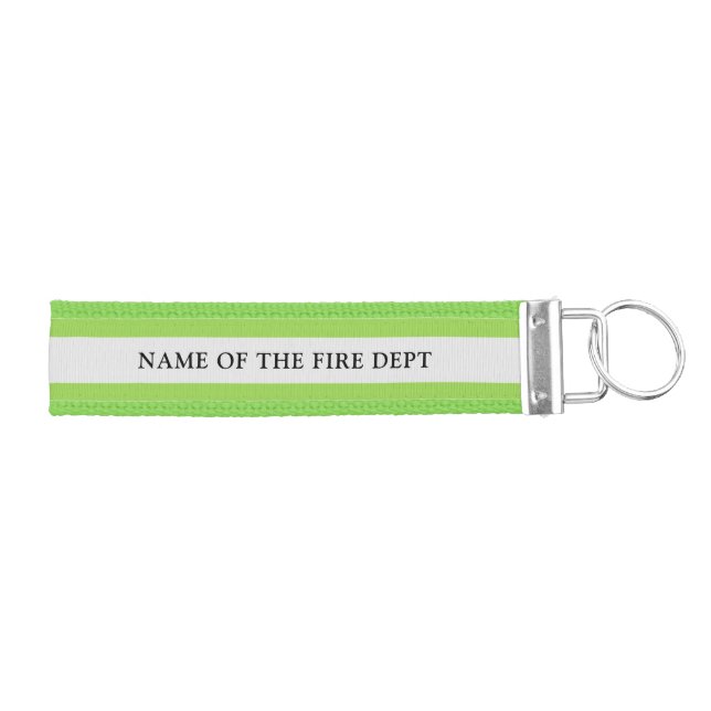 Custom Firefighter Fire Department   Wrist Keychain (Keys on Right)