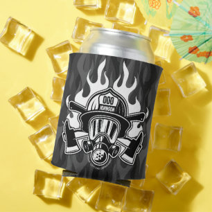 Custom Firefighter Rescue Fire Department Station  Can Cooler