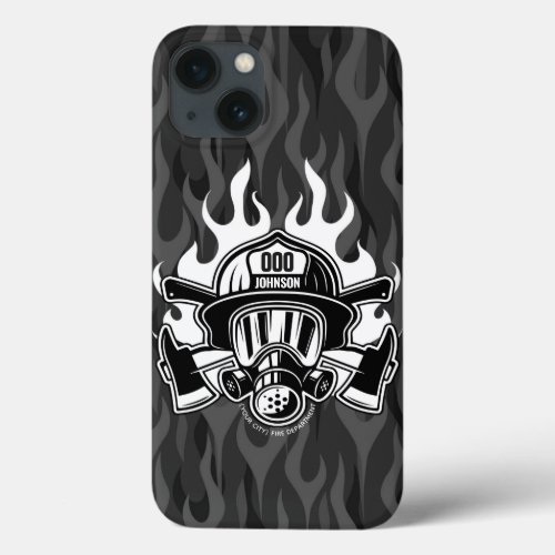 Custom Firefighter Rescue Fire Department Station  iPhone 13 Case