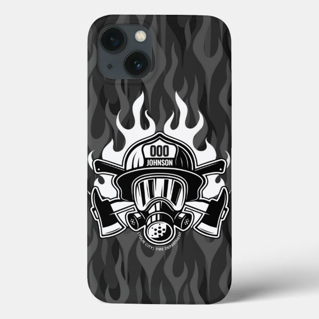 Custom Firefighter Rescue Fire Department Station  Case-Mate iPhone Case (Back)