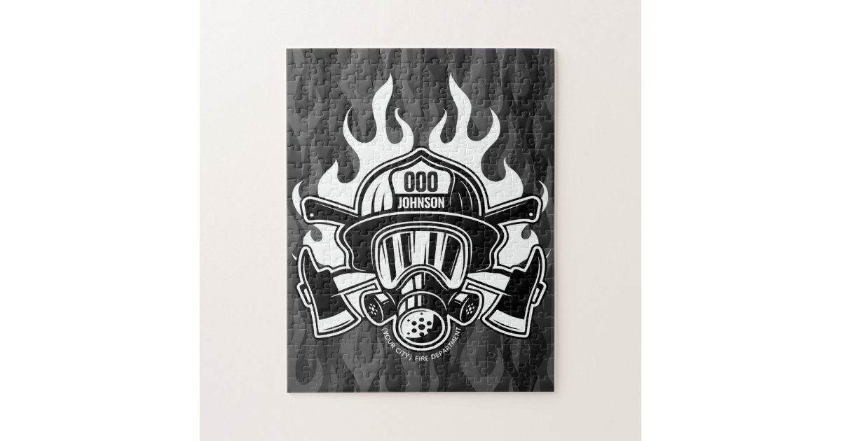 Custom Firefighter Rescue Fire Department Station Jigsaw Puzzle | Zazzle