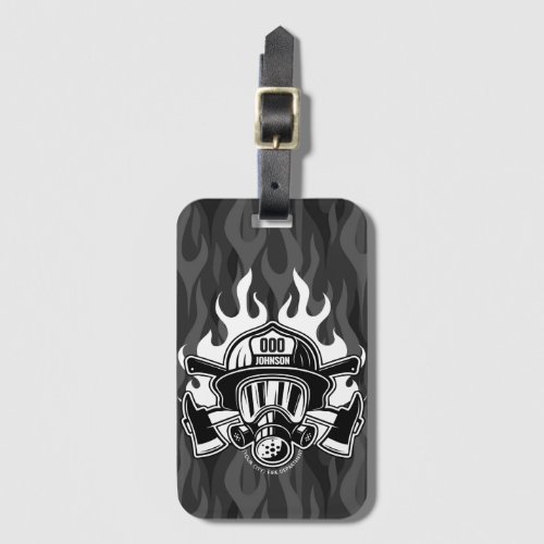 Custom Firefighter Rescue Fire Department Station  Luggage Tag