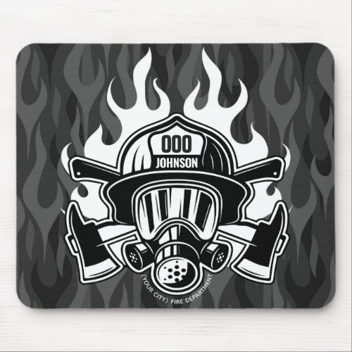 Custom Firefighter Rescue Fire Department Station Mouse Pad