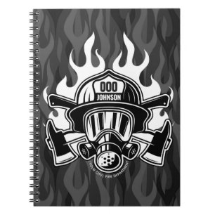 Custom Firefighter Rescue Fire Department Station Notebook