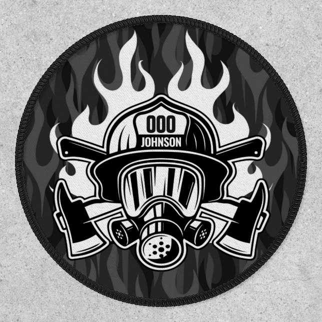 Custom Firefighter Rescue Fire Department Station Patch (Front)