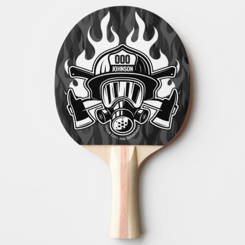 Custom Firefighter Rescue Fire Department Station  Ping Pong Paddle