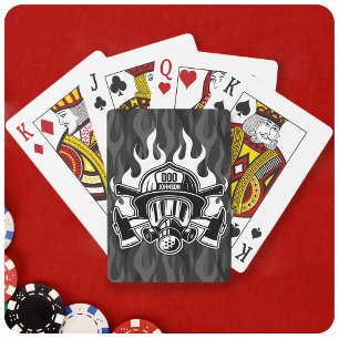 Custom Firefighter Rescue Fire Department Station Poker Cards