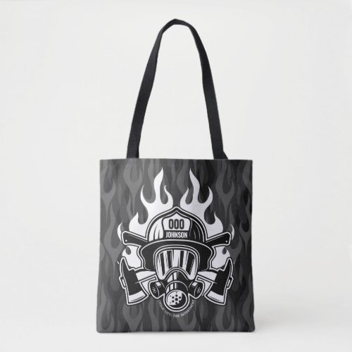 Custom Firefighter Rescue Fire Department Station  Tote Bag